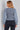 Blouse vichy bleue smockée — VELINA