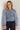Blouse vichy bleue smockée — VELINA
