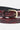 Ceinture fine effet croco bordeaux à boucle dorée