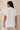 Chemise blanche à petits motifs floraux femme - vue de dos