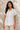 Chemise blanche fleurie pour femme à manches courtes - vue de face