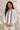Chemise blanche brodée marron pour femme - vue de face