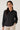 Chemise noire satinée à motif ton sur ton – NAYA