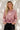 Chemise rayée rouge et blanche brodée pour femme - vue de face