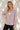 Chemise rose à pois noirs pour femme - vue de face