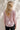 Chemise rose imprimée à pois noirs femme - vue de dos