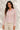 Chemise rose brodée fleurie pour femme - vue de face