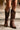 CALISTA bottes western en suède chocolat