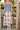 SANTORINI longue robe bleu/blanc