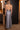 AVERIA longue robe satin bleu