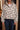 VIREYA sweat écru/bleu