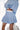 JENNILYNE mini jupe plissée à rayure bleu