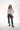LOANA jean gris avec des bords