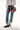 LOANA jean gris avec des bords