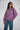 ISALIA sweat violet avec un imprimé soleil