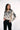 VELIA pull blanc motifs noir végétal