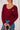 ANAISA pull bordeaux cœur doré