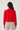 Gilet rouge boutonné à col volanté — NELYA