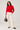 Gilet rouge boutonné à col volanté — NELYA