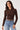 Pull marron à attaches chinoises — NAYA
