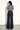 Pantalon large bleu marine à fines rayures – MAURA