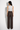 Pantalon large marron à fines rayures – ASTRID