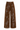 Pantalon large effet cuir marron – SWIGGY