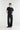 Jean ample taille basse noir délavé — DENIM