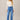 Jean droit bleu taille haute Bellerose pour femme - vue de face