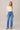 Jean droit bleu taille haute Bellerose pour femme - vue de face