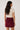 Jupe-short en velours côtelé bordeaux – VELYA