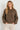 LOU pull à capuche en laine marron - BELLERINA