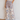 Pantalon fluide imprimé blanc/rose ALINA