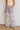 Pantalon fluide imprimé blanc/rose ALINA