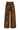 Pantalon large effet cuir marron – SWIGGY