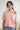 Pull asymétrique rose en maille douce – ROSALIE