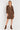 Robe chemise effet suède à manches trois-quarts — Suedella