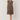 Robe fluide imprimée noire et beige
