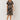 Robe imprimée noire et beige