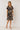 Robe imprimée noire et beige