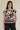 Top ample à motif animalier et pierres scintillantes — Leonia